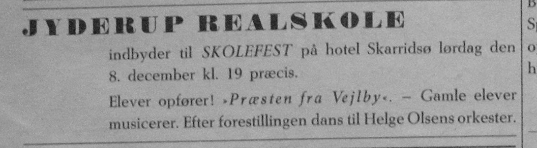 Jyderup Posten 6. dec. 1962